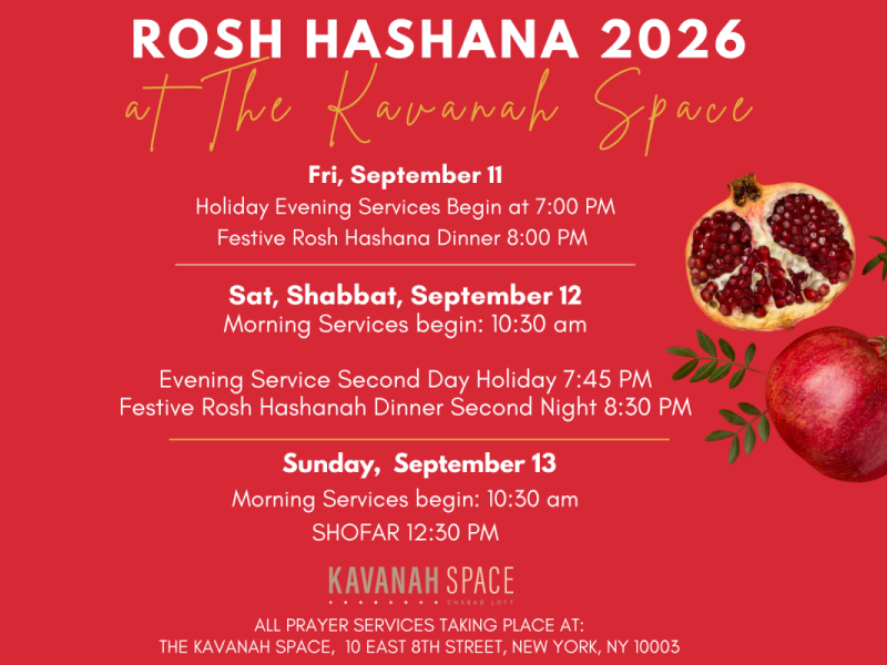 Rosh Hashana Dinners and Prayers NYC